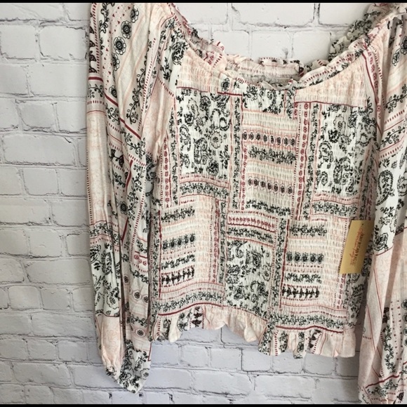 American Rag NWT Poet Sleeve blouse top x small - Picture 5 of 7